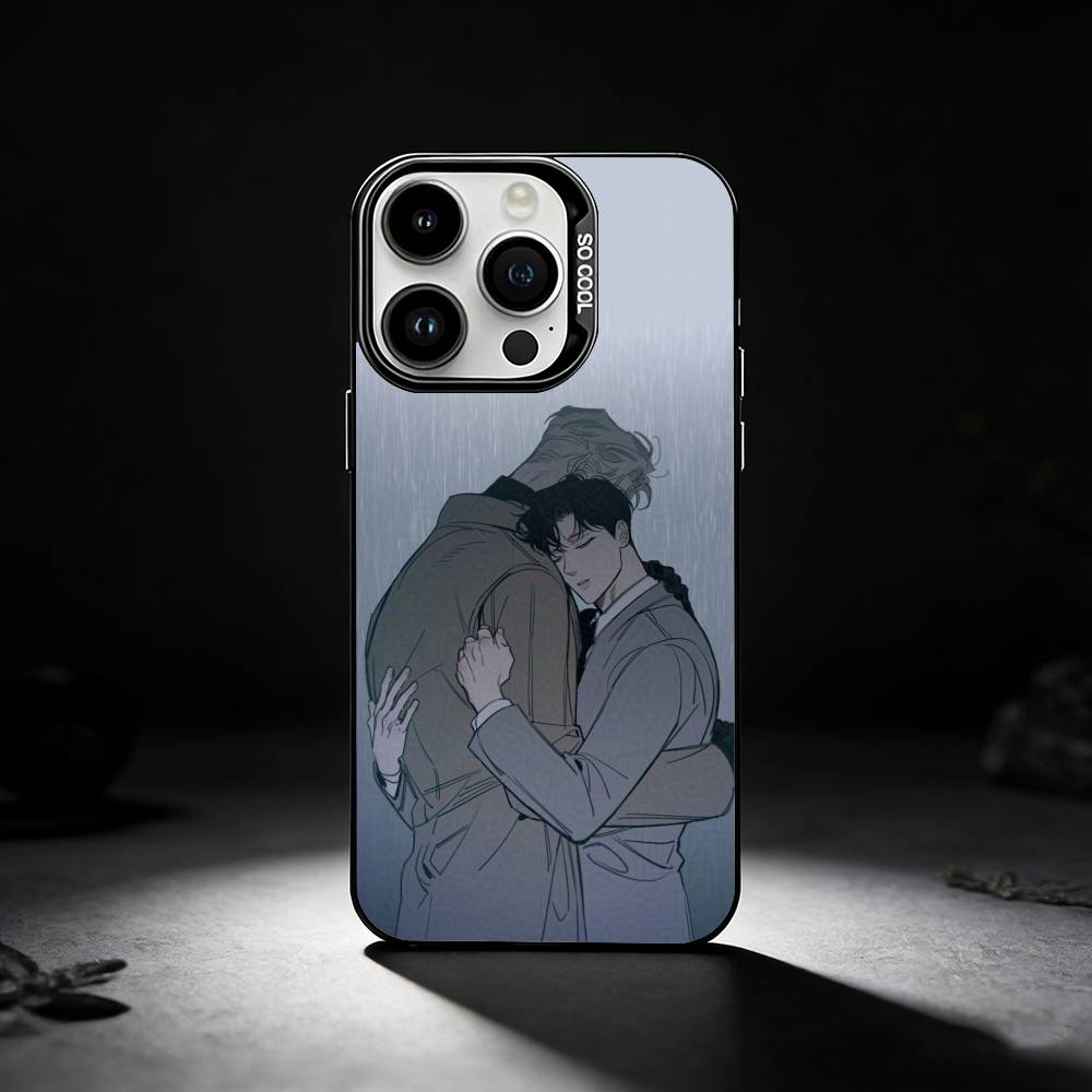 BL Manhwa R-roses And Champagne Phone Case For iPhone 17,16,15,14,13,12,11 Plus,Pro Max,XS,Colored Silver Phone Case