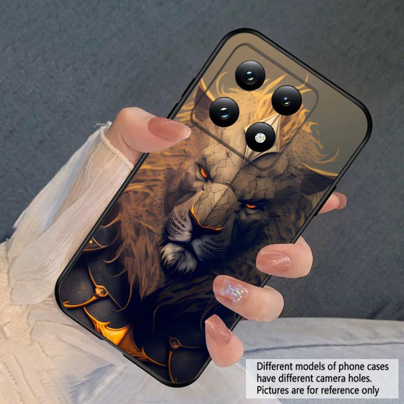 Luminous Lion Head For Xiaomi 11T 11 Ultra 12 12T Pro 14 15 13 Lite Mi Poco M4 5 M7 5G X4 X5 M6 C75 Pro X6 4G soft phone case