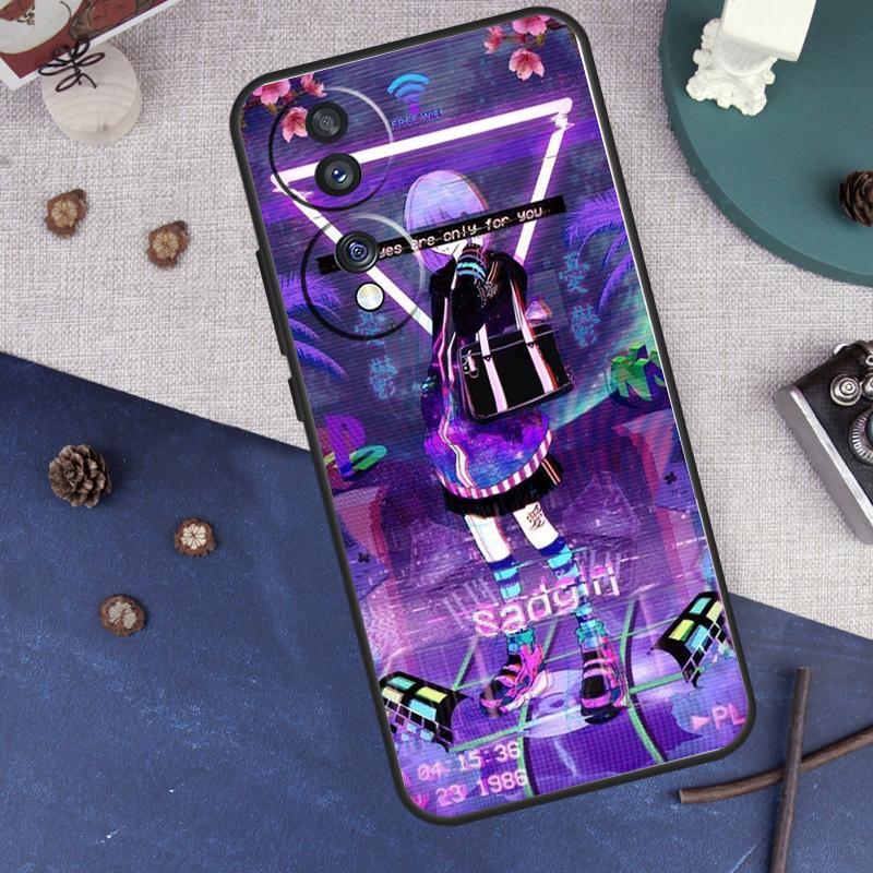 

Vaporwave Glitch Anime For Honor Magic 8 Pro 5 6 7 Lite Case For Honor Win RT 400 200 50 70 X8c X8b X9a X9b X9c X9d Honor Magic7 Lite