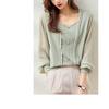 Women's Chiffon Patchwork Loose-fitting Long-sleeved Shirt for Spring and Autumn