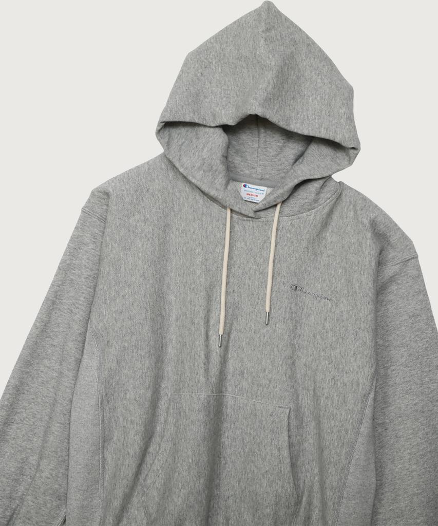 Women'S Reverse Weave Small Logo Loose Fit Hoodie Oxford Grey
