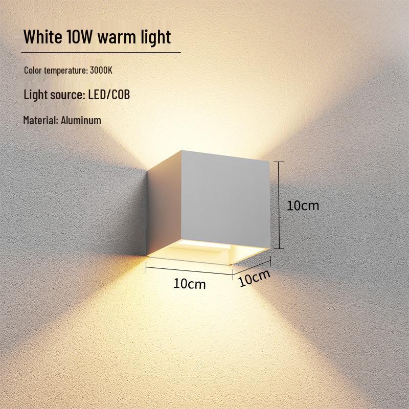 Double-Head Dimmable Outdoor Waterproof Wall Lamp