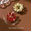 Popular cross-border full diamond flower earrings, women's light luxury exquisite earrings, high-end exaggerated earrings