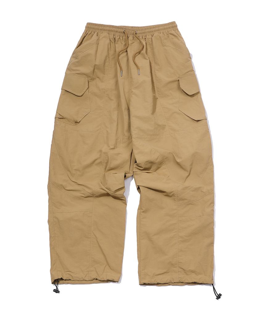 CPGN STUDIO Assassin Wide Nylon Cargo Pants Beige