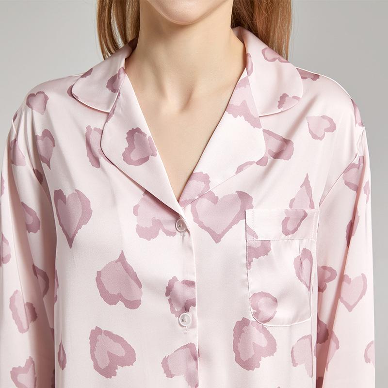 Spring and Summer New Ice Silk Pajamas for Women Summer Ice Silk Pajamas Air-conditioned Room Indoor Cool Summer Pajamas