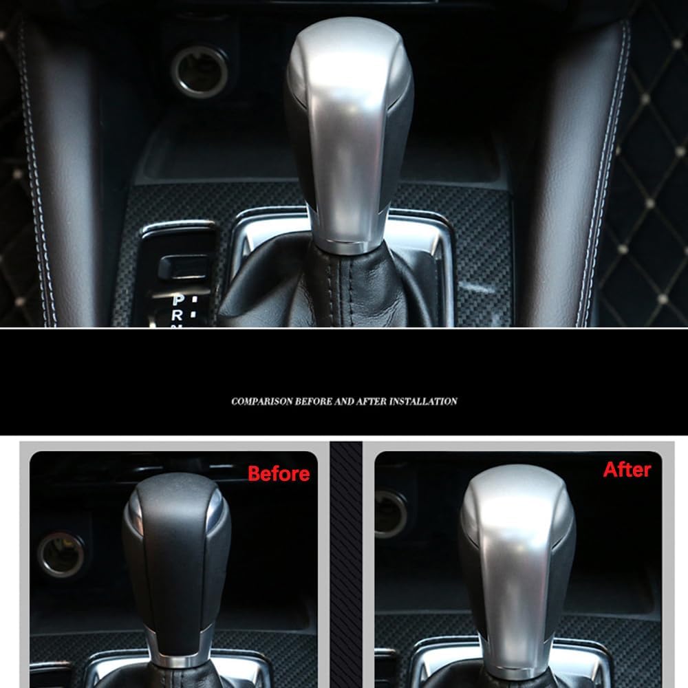 Dekorativt Cover för Invändig Växelvred, Kolfiber, 2015-2023 Kompatibel med Mazda 2, 6, 3, CX-3, CX-5 KF, CX-8 CX-9, Växelvredskåpa