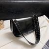 Vintage PU Leather Bag For Women Shoulder Bag Zipper Underarm Bag With Adjustable Strap Y2k Hobo Crossbody Sling Stylish Purse