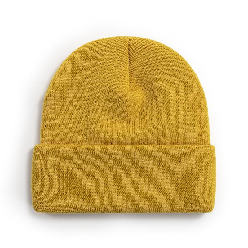 Knitted Beanie Cap Winter Accessories Multicolored Beanies Custom Embroidery Acrylic Fashion Skullies Hats Winter Knitted Hat