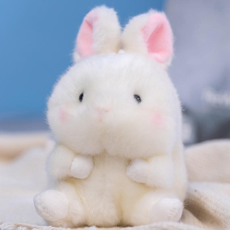 Cute Panda Plush Toy Backpack Pendant Small Rabbit Hamster Kawaii Doll Keychain