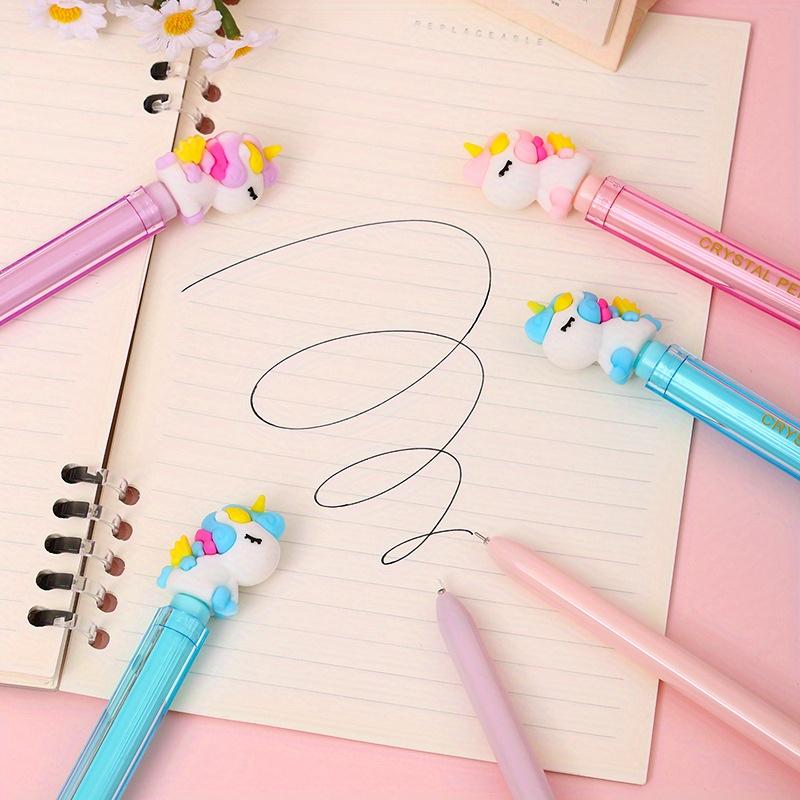 48 Stück 0,5 mm Einhorn Imitation Kristallform Neutralstift Cartoon Form Stift Hohes Aussehen Geschenkstift Kreative Schöne Schreibwaren Schulanfangssaison