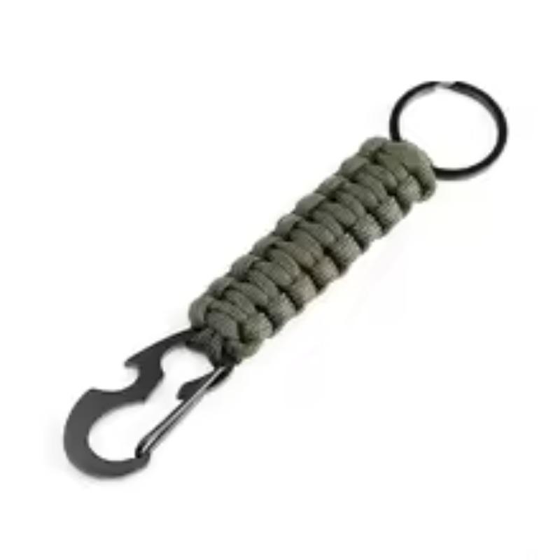 10pcs Paracord Keychain Military Braided Core Rope Carabiner Bottle Opener Outdoor Emergency Knot Survival Tools for Camping 4