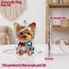 Friendship Yorkshire Terrier Necklace 2D Flat Dog Pendant Necklace Long Sweater Chain  Women