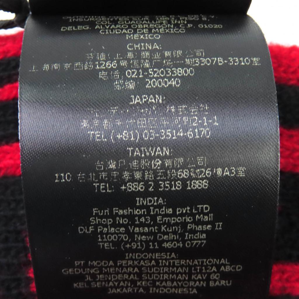 Pristine FENDI Scarf FF Logo Zucca Pattern Red wool Women FXS346 Used