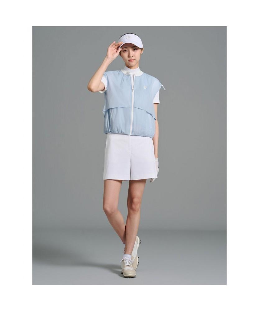 Beanpole Golf [B_Under] Women'S Blouson-Fit Layering Zip-Up Vest - Sky Blue