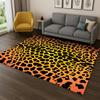 Colorful Zebra Stripes Leopard Print Carpet Rug for Home Bedroom Living Room Sofa Doormat Decor,Area Rug Play Game Non-slip Mat