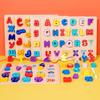 Wooden Educational Building Blocks: Numbers & Letters Cognitive Puzzles for Kids
