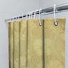 Luxury Golden Printed Shower Curtain Fabric Bathroom Decor Waterproof Home Decoration for Bathtub Yellow 3D Patterns