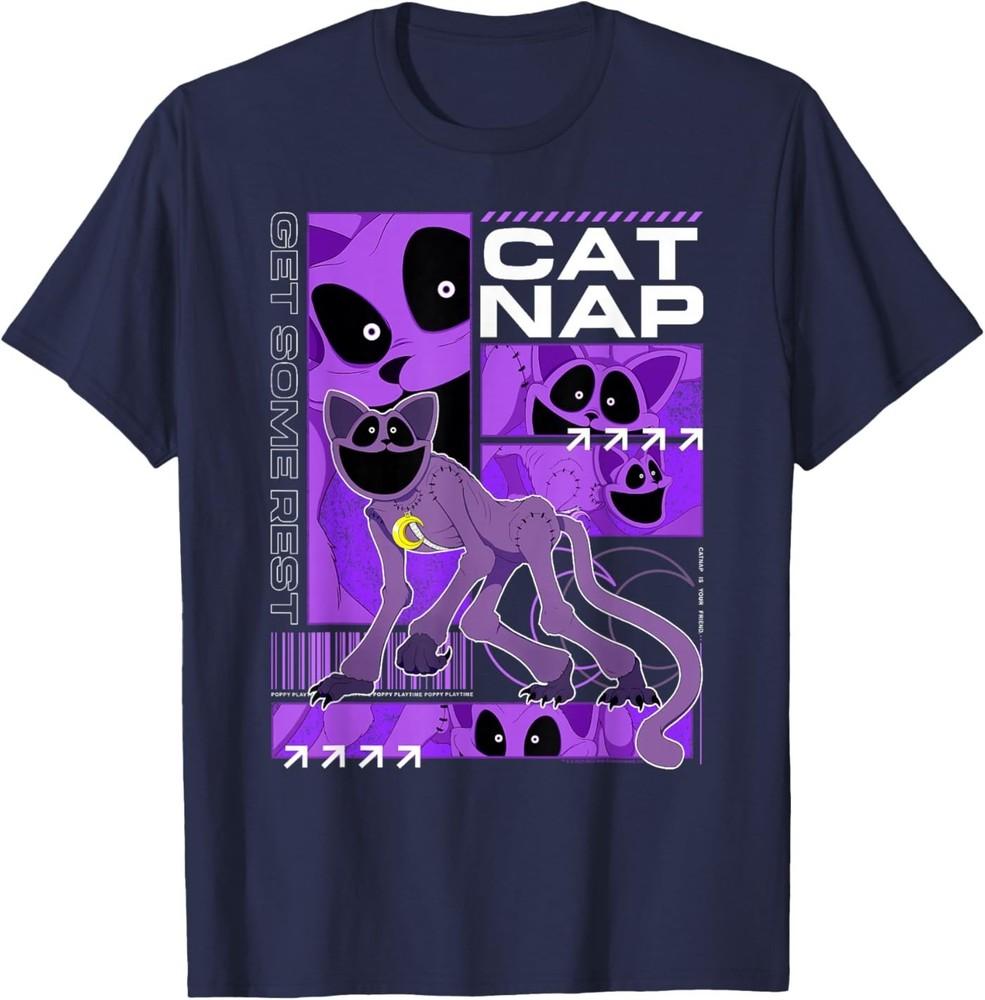 Poppy Playtime Cat Nap Пора отдохнуть Футболка с несколькими позами XL