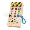 Wooden Busy Board with Light, Sensory Toy, Educational Montessori Toy for Children 3 4 Year Old Up