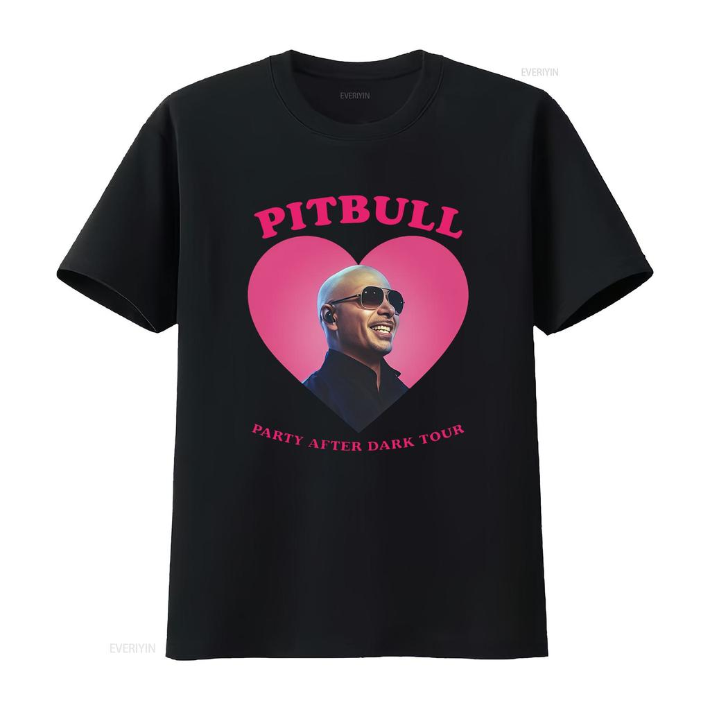 Pitbull Party After Dark Tour Mr Worldwide Maglietta alla moda elegante per i fan vintage lavata versatile abbigliamento da stilista
