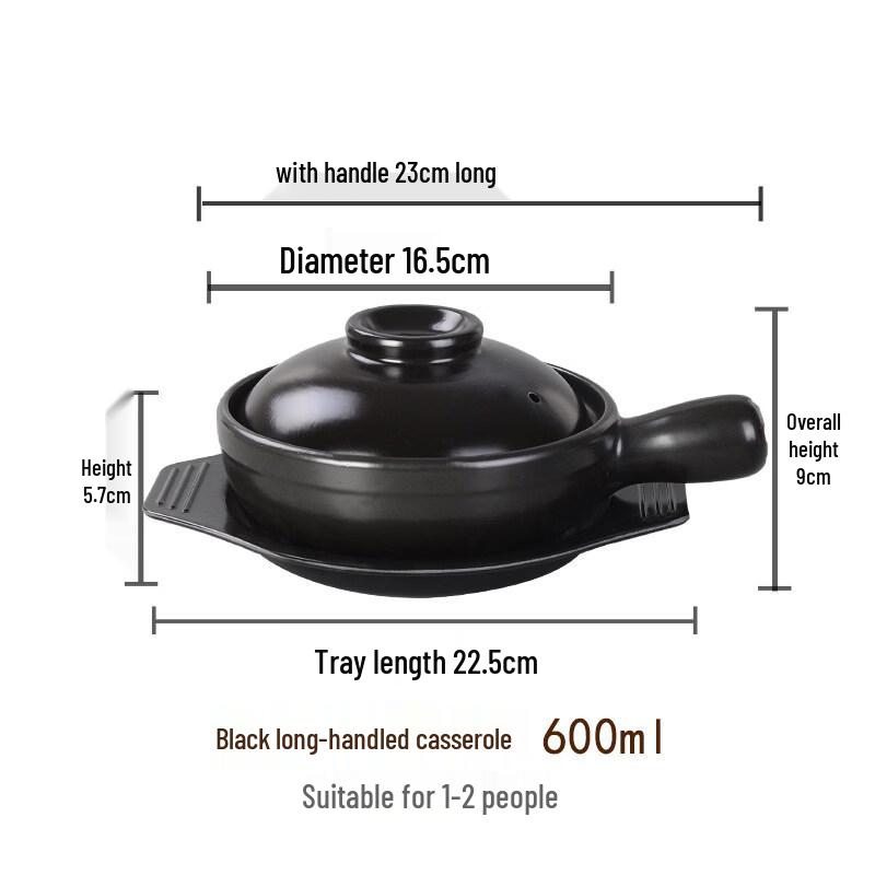 High-Temperature Ceramic Claypot Casserole