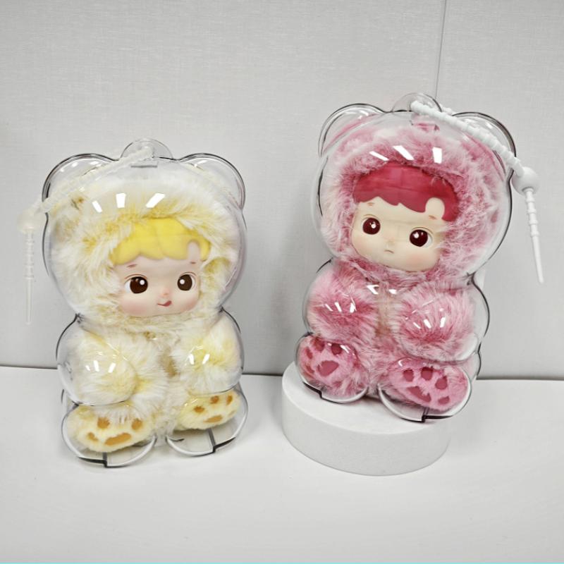 Hacipupu Bear Gummy Collection Enamel Plush Keychain With Protective Dust Cover Cute Character Accessory Gift