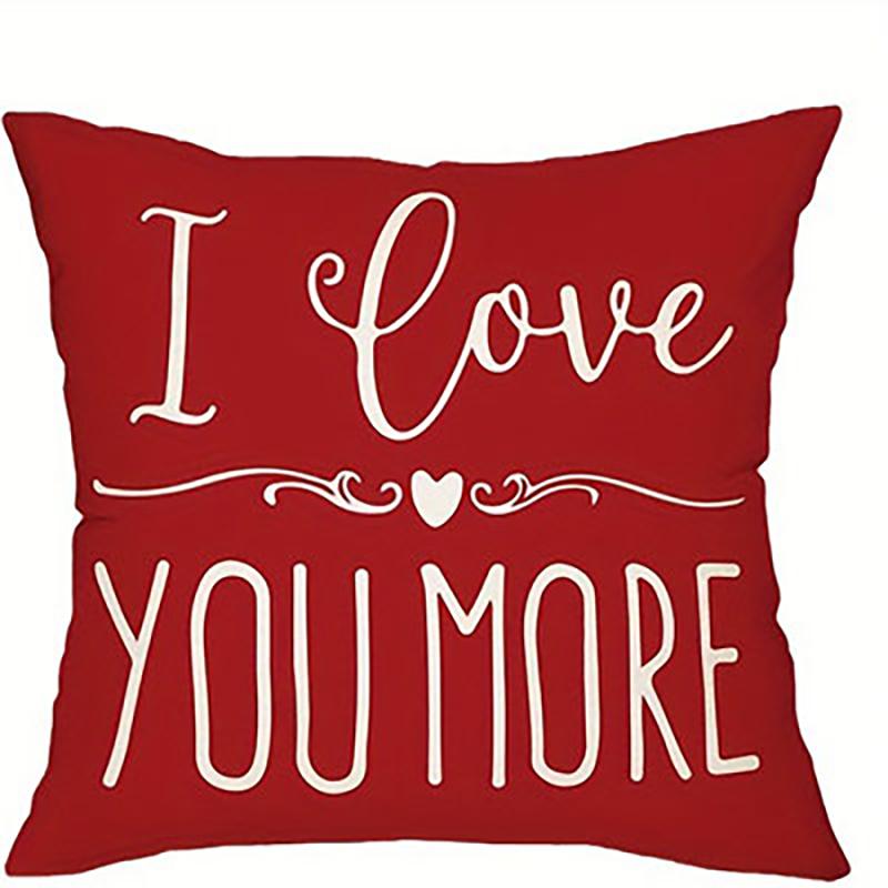 Christmas Gnome Heart Throw Pillow Covers, Festive Couple Cushion Cases for Holiday Decor
