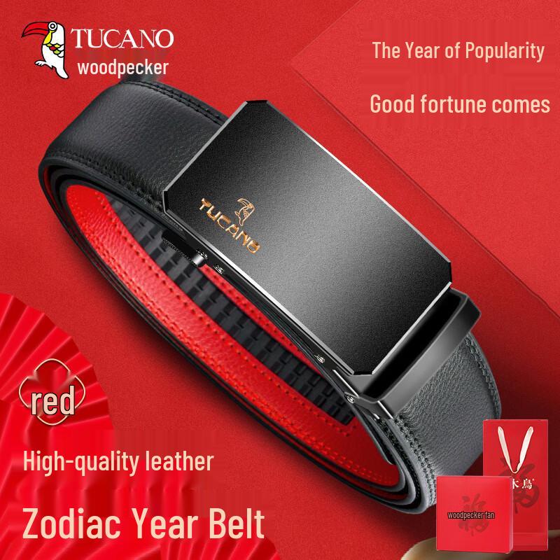 TUCANO Men s Genuine Leather Automatic Buckle Belt 120cm -130cm