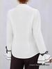 2026 European & American Women's Solid Color Ruffle Flare Sleeve Shirt
