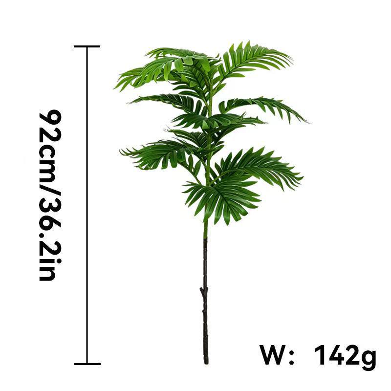 Areca Palm and Iron Tree Leaves - Artificial Green Plants for Home, Office, or Exhibition Decor