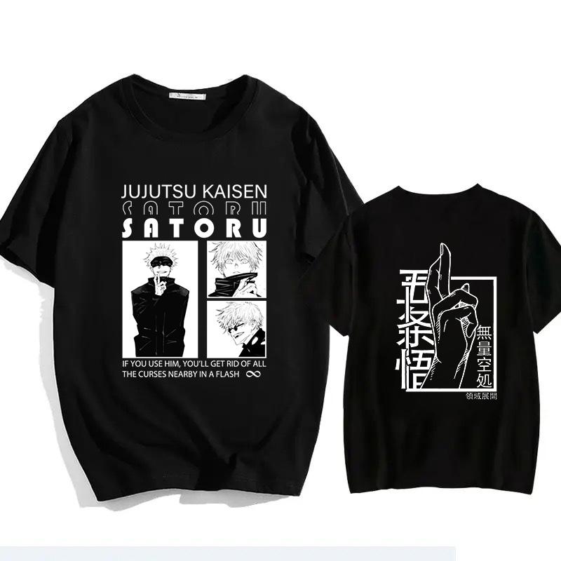 Japanese Jujutsu Kaisen Gojo Anime T-shirt Unisex Manga Gojo Satoru Graphic T Shirts Short Sleeve Tee Y2k T-shirts Summer Tops