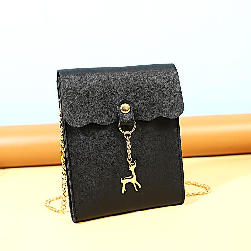 Fashion Deer Pendant Shoulder Messenger Bag New Mini Chain Mobile Phone Change Women's Bag