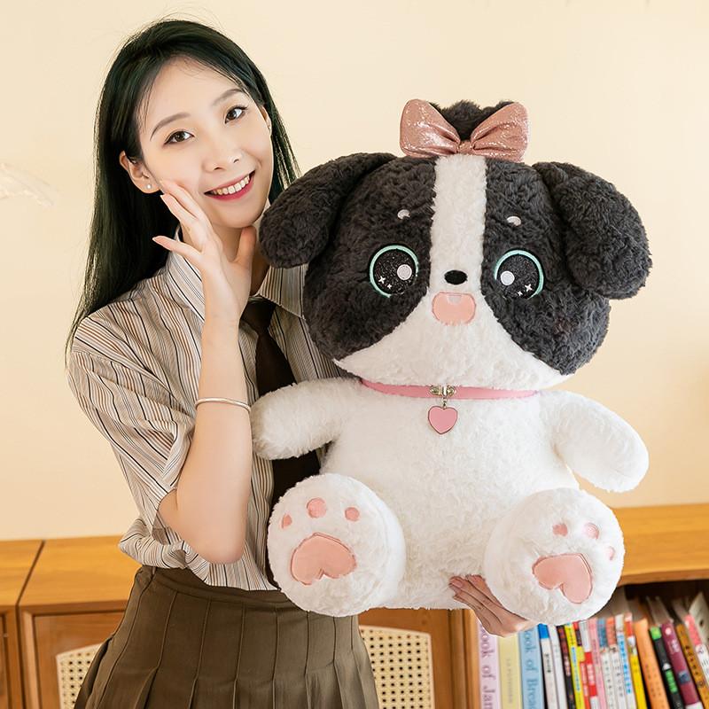 Choker Heart Loving Dog Plush Toy Cartoon Stuffed Animal Doll Gift Decoration
