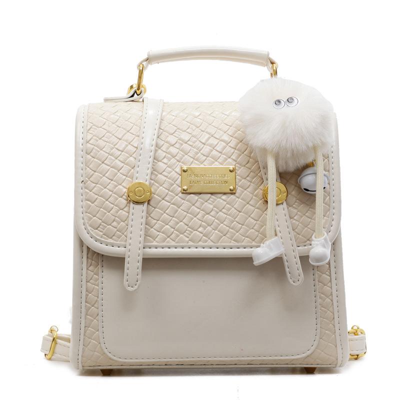 2025 new temperament fashionable versatile casual small backpack women's high sense of foreign style trend going out simple backpack