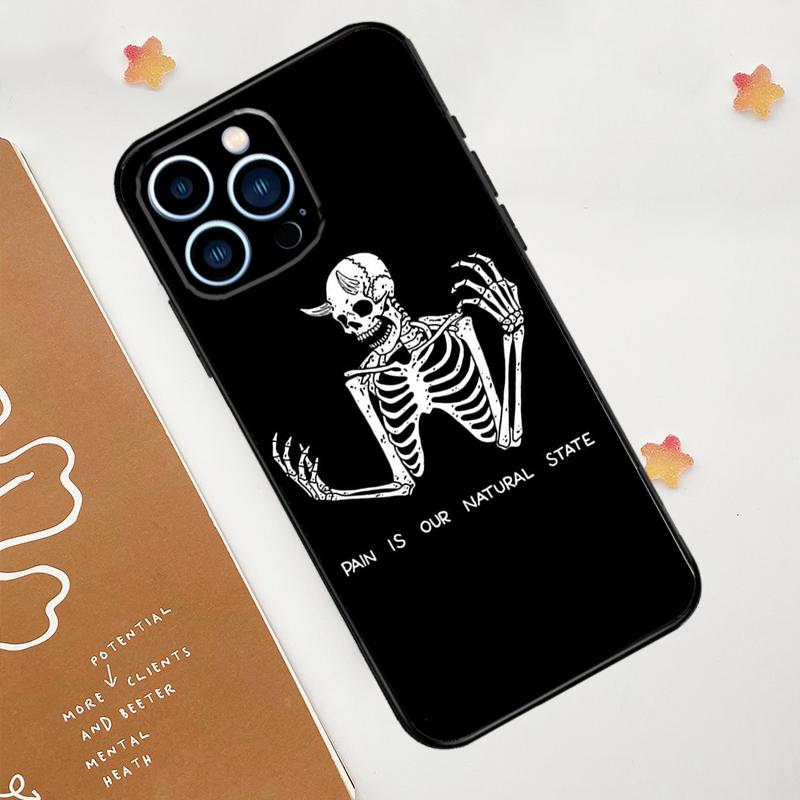 Death Skull Bones Clown Circus Phone Case For iPhone 17 Pro Max 14 11 15 16 Pro Max 13 12 Mini 16 Plus 16e 17 Air Funda