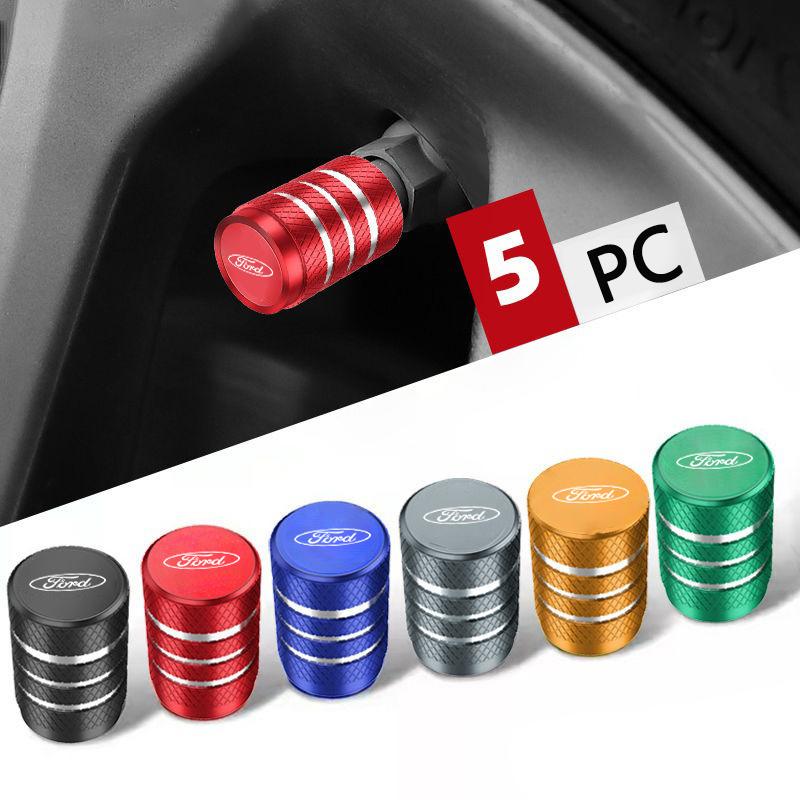 Metal Car Wheel Tire Valve Stem Cover Cap for Ford RS ST Ranger Mondeo Mk4 Mustang Kuga Fusion Ka S Max Focus Mk2 Mk3 23 Sticker knsh65