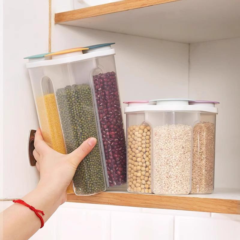 Food Grade Multi-Grain Noodles & Beans Storage Container with Sealed Compartments