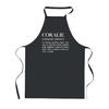 Tablier de cuisine - Coralie Définition - Noir - Coton résistant - Impression bretonne