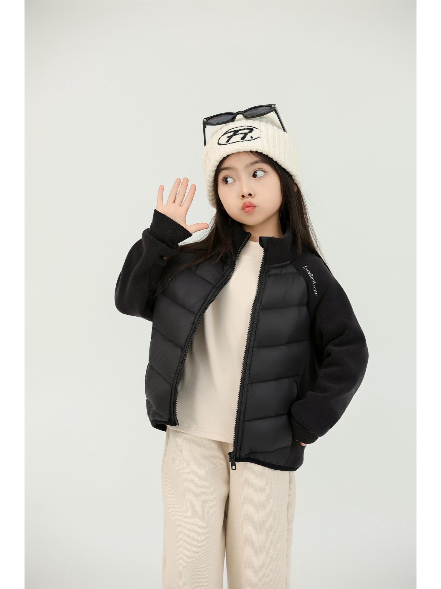 2025 Winter Aolirong Kids  Lightweight School Uniform Down Jacket – 90% White Duck Down, Warm and Stylish for Boys and Girls 130 cm