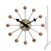 Wood Ball Wall Clock NordicInfluenced Starburst Modern