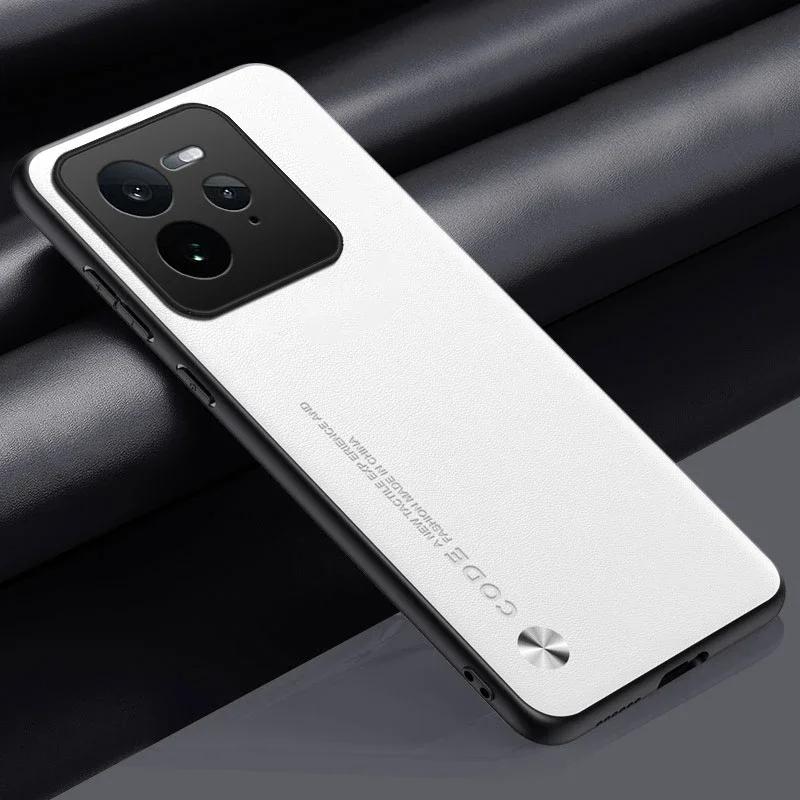 Luxuriöse Silikon-Lederhülle für Realme GT 7 GT 7T Kameraschutzhülle Mode Stoßfeste Stoßstange für Realme GT7 Pro 7Pro