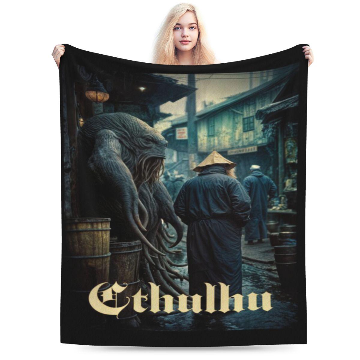 

Cthulhu In The Alley Lovecraftian Horror Meets Eastern Mystery Custom Soft Gift An UltraSoft Micro Fleece Blanket 75x100cm 30x40in