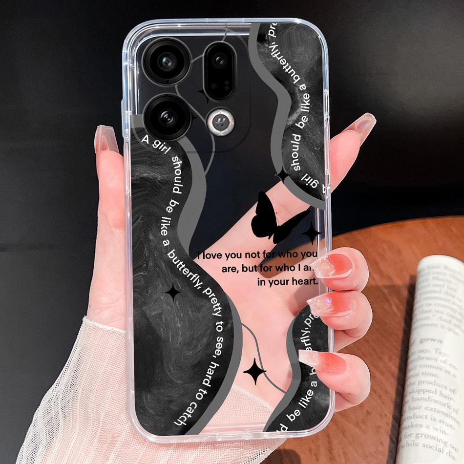 For Oppo Find X9 Pro Phone Case Unique Style Soft TPU Transparent Silicone Lightweight Cover For Oppo Find X 9 Protective Shell