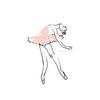 Pink Ballerina Line Abstract Poster Ballet Dancer Canvas Printing Wall Art Picture Modern Minimalist Girls Bedroom Home Decor