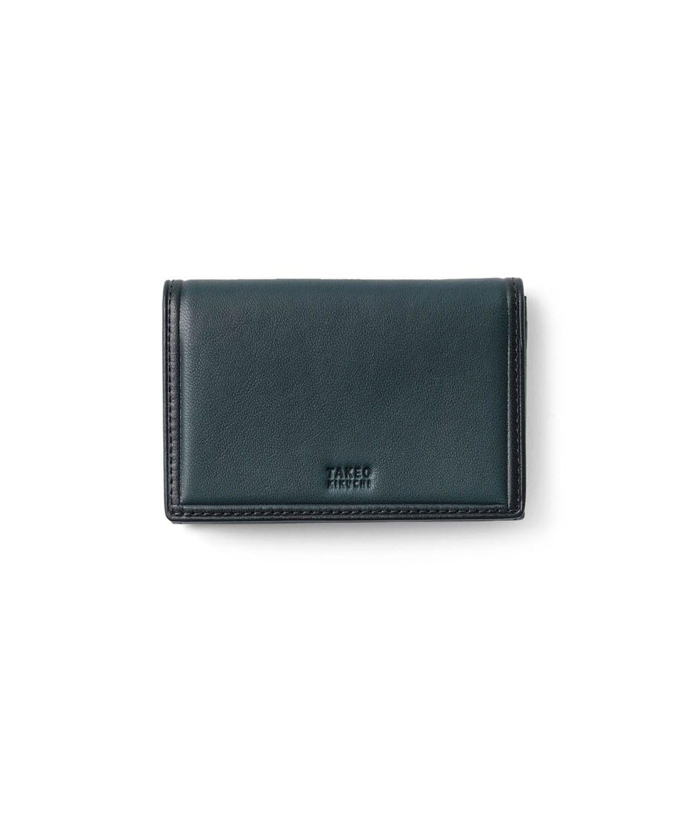 Claude II Sheepskin Business Card Holder for Men 790602 [TAKEO KIKUCHI] (Green) No. зелёный