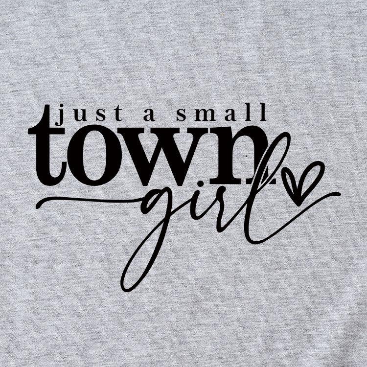 Casual just a small town letter print fashion ladies short sleeves