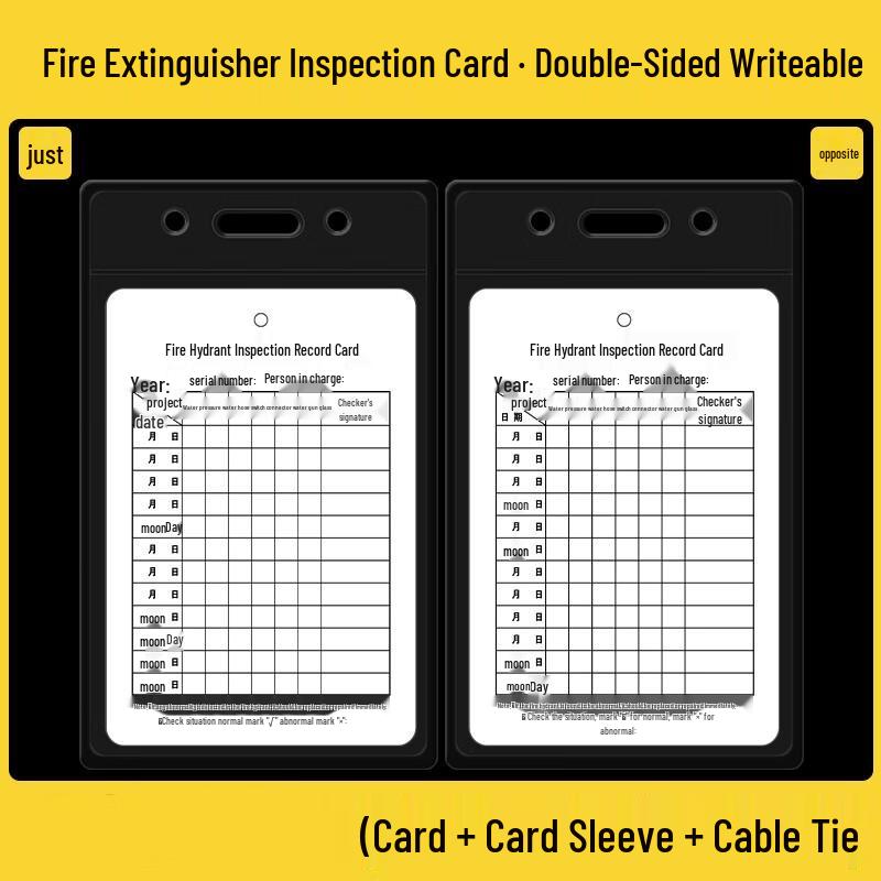 WEZHO Double-Sided Fire Hydrant Inspection Card Set