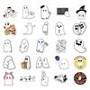 100 Unique Cartoon Ghost Graffiti Stickers for Halloween - Perfect for Suitcases, Scooters, Refrigerators, and Cars