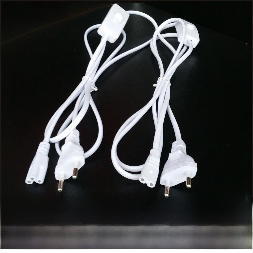 1.8m European Standard Round Plug with Switch for T5/T8 Lamp Bracket