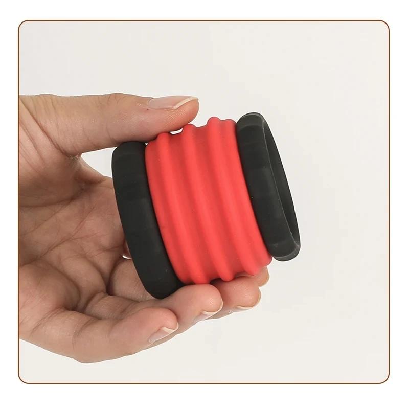 Removable Silicone Penis Ring Time Lock Cock Lasting Erection Extender Scrotal Testis Restriction Sex Chastity Toys For Male 18
